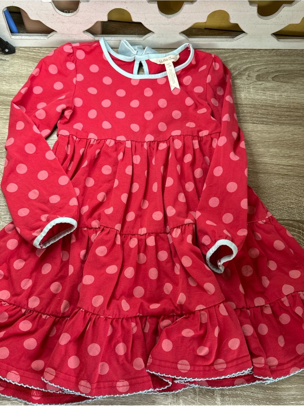 MATILDA JANE THE ONE THAT I WANT DRESS WONDERMENT RED POLKA DOT size 4